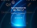 Java Operators for QA–Part 1(Arithmetic + Comparison + Logical) #shortvideo #shorts #softwaretesting
