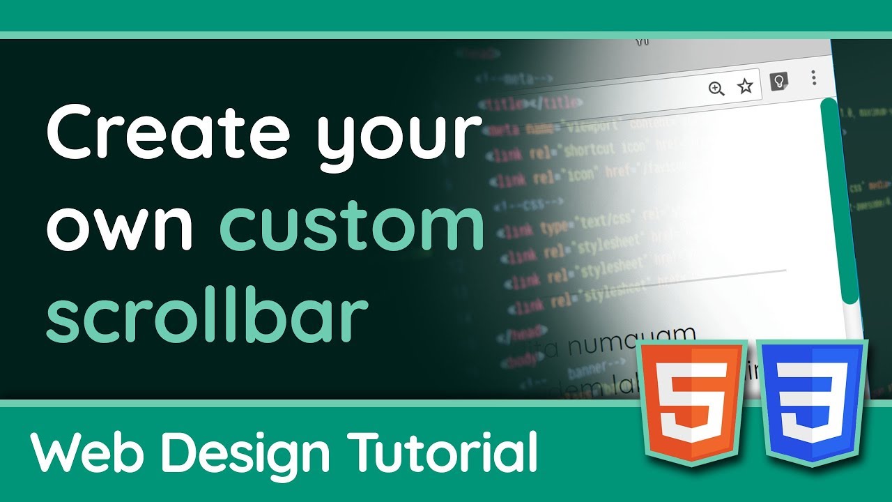 โค้ด css แต่งเว็บ  New  Creating a Custom Scrollbar for the Web - CSS Tutorial