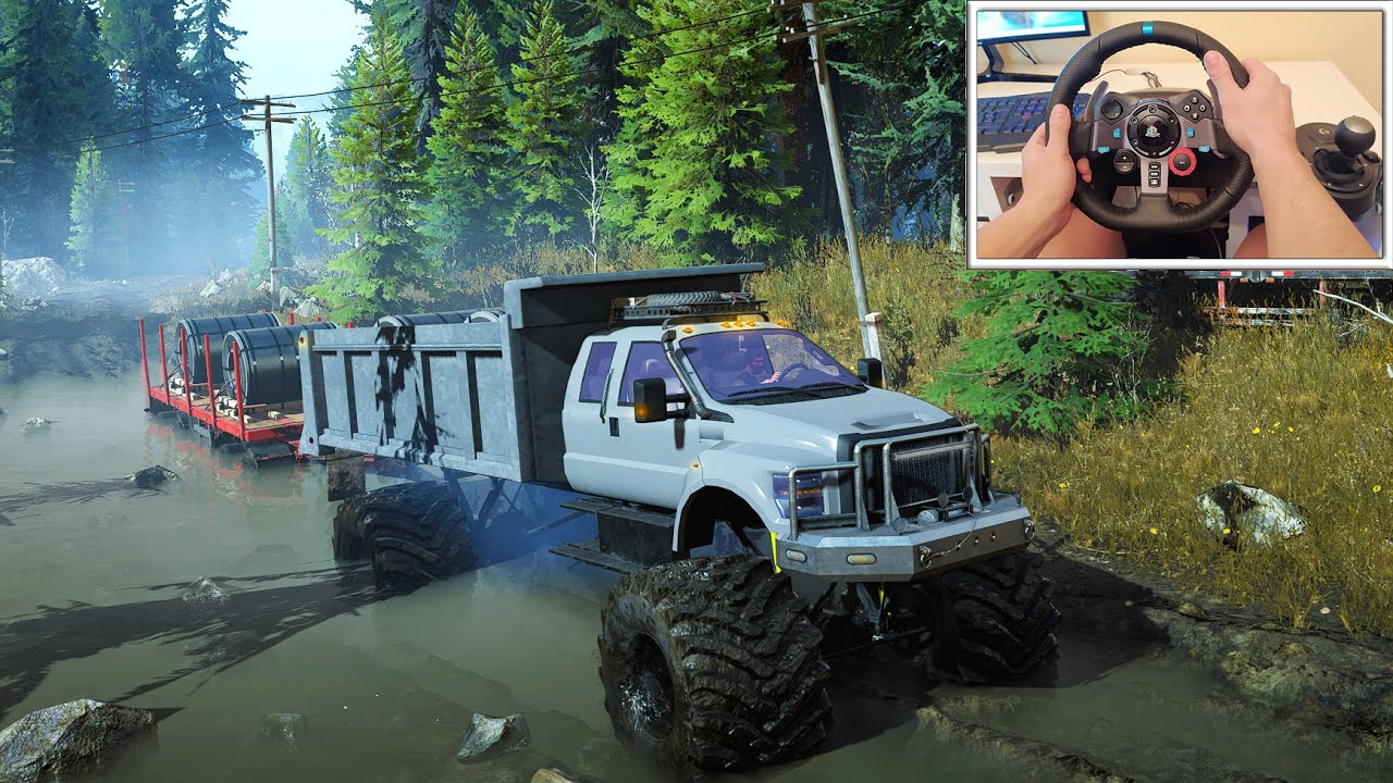 The Monster iX Wrecker - Diferent Loads Delivered | SnowRunner Logitech G29 Gameplay