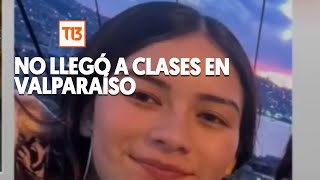 No llegó a clases y está inubicable: Desesperada búsqueda de joven estudiante en Valparaíso