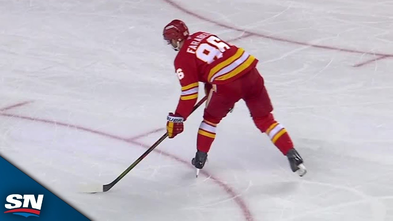 Flames' Joel Farabee Beats John Gibson Glove Side To Score On Penalty Shot