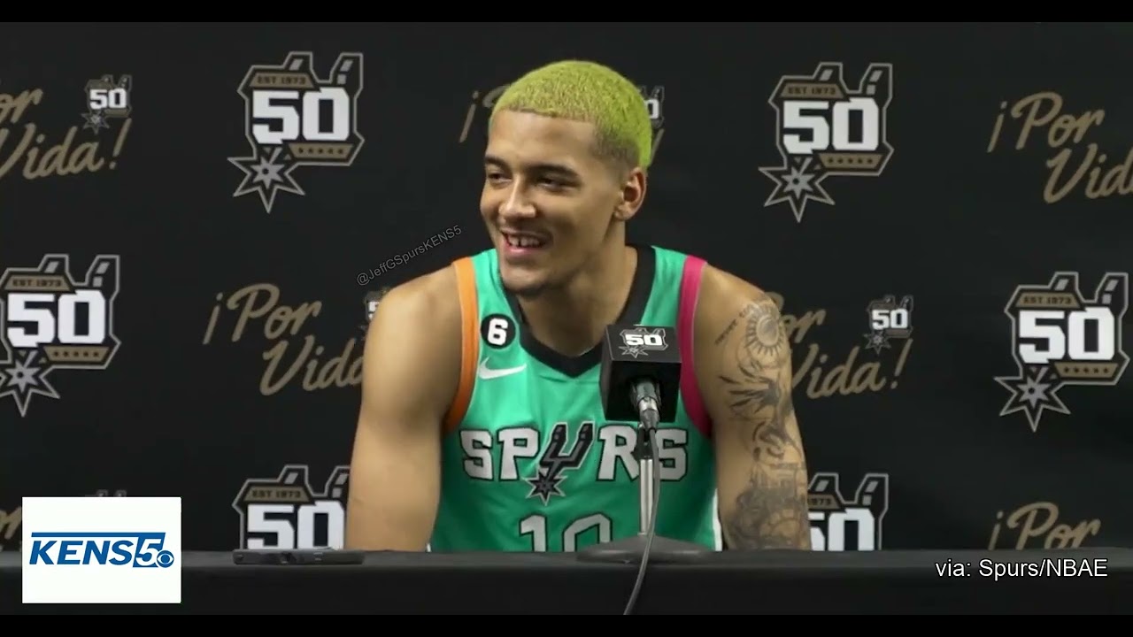 Jeremy Sochan's postgame chat after loss against Mavericks