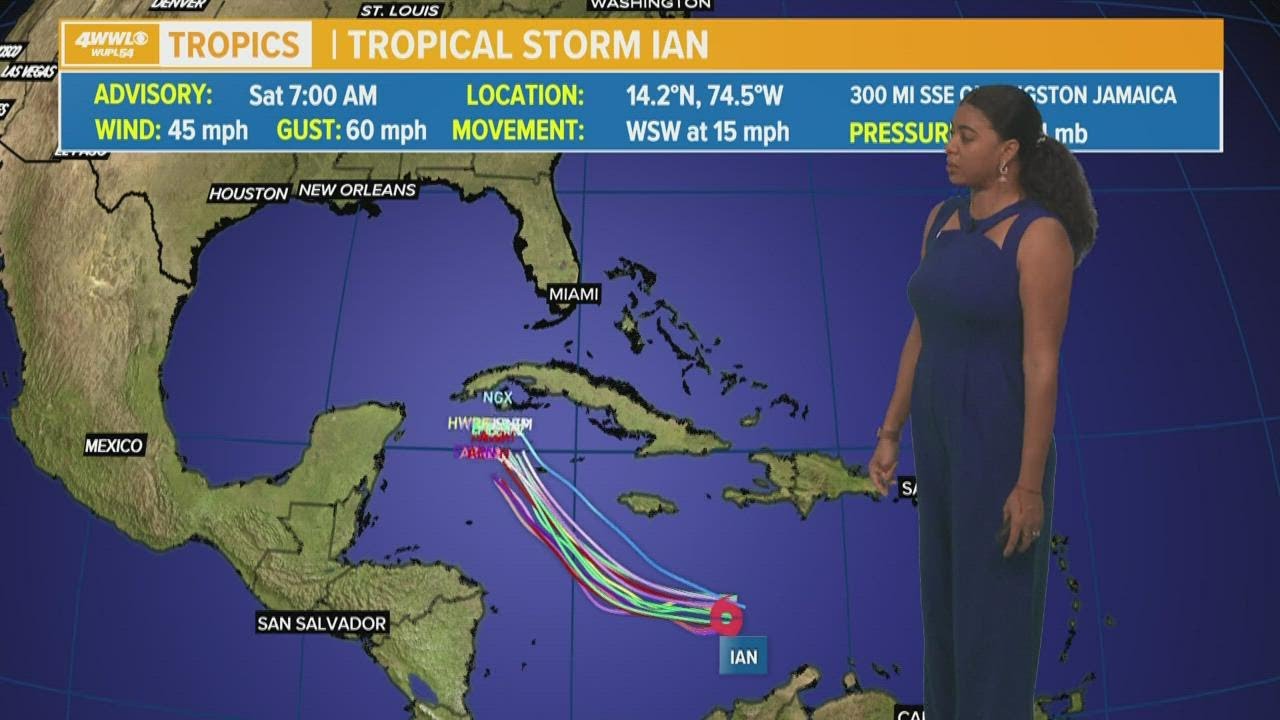 Tropical Storm Ian is expected to become a hurricane on Monday - YouTube