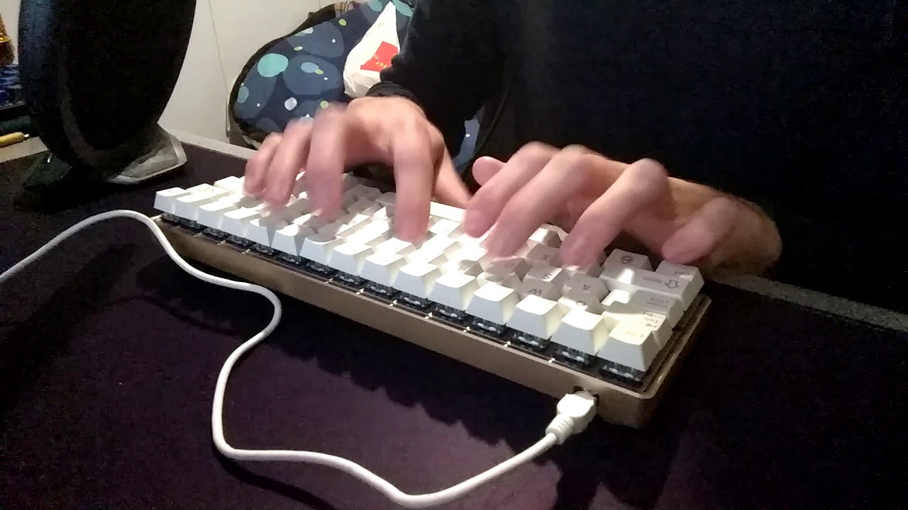 GH60 Lubed Gateron Yellows - JTK Pink on White - 124 WPM