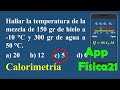 Problema de Calorimetría es resuelto con la aplicación Física21