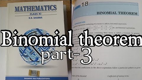 Binomial theorem part-3| Explanation of general term with questions| RD sharma question|