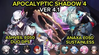 [4.1] Ashveil E0S0 x Feixiao &amp; Anaxa E0S0 SUSTAINLESS | APOCALYPTIC SHADOW 4 | Honkai: Star Rail