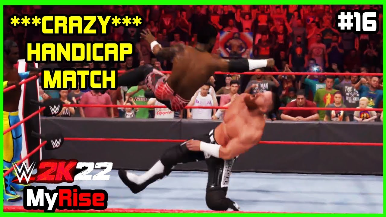 CRAZY 3 ON 2 HANDICAP MATCH (WWE 2K22 MYRISE)