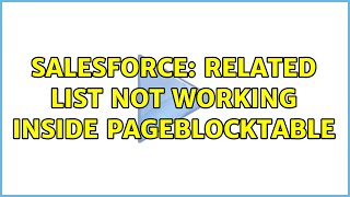 Salesforce Related List Not Working Inside Pageblocktable