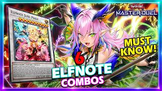 6 ELFNOTE MUST KNOW COMBOS FT. NEW SUPPORT IN YUGIOH MASTER DUEL