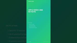 APPLE WWDC 2026 KEYNOTE #Shorts