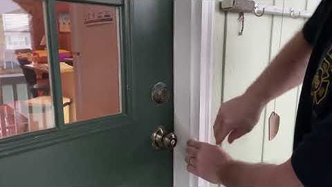 Residential Door Defeated with Firefighter Swipe Tool Go to JobTownTools.com for all of your