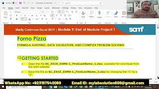 Shelly Cashman Excel 2019 | Module 9: End of Module Project 1 | Forno Pizza