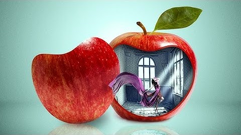 Object Photo Manipulation [Apple, Model and Empty Room] in Photoshop