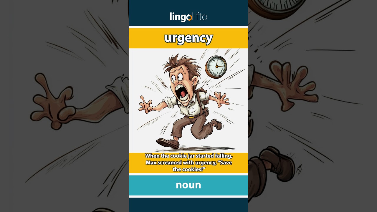 🇬🇧 Urgency Meaning : Flash Card : Learn English Vocabulary