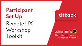 Miro Remote UX Workshop Toolkit - 2 Participant Set Up