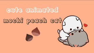 cute animated mochi peach cat stiker gif l aby kids