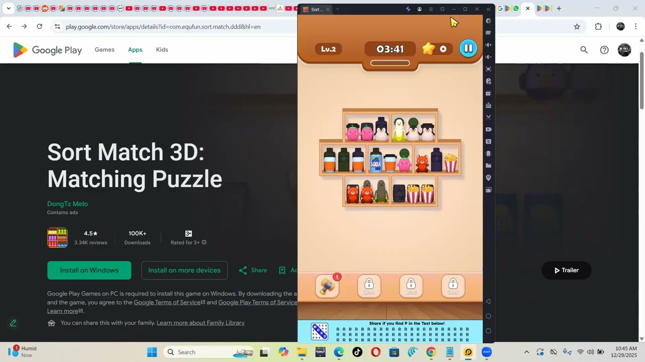 Приложение Sort Match 3D: Matching Puzzle — это легальный способ заработка или просто развлечение...
