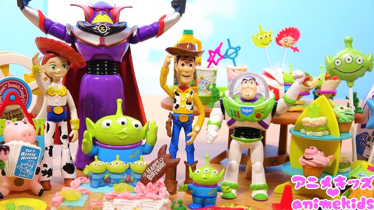 トイストーリー おもちゃ ウッディのバースデーパーティー リーメント Animekids アニメキッズ Animation Re Ment Toystory Toy Youtube