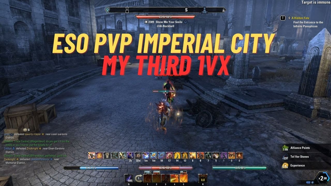ESO PVP Imperial City Mag DK 1VX against 2 Arcanists