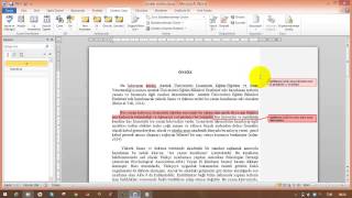 MS Word açıklama ve değişiklikleri izleme Resimi