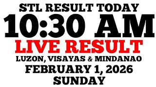 Stl Result Today 1030 Am Draw February 1 2026 Sunday Stl Luzon Visayas Mindanao  Result