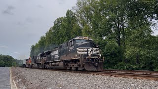NS 24X-12 (Intermodal) With Dash 9 Leading & BNSF Help Through Jamestown NC