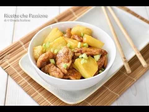 Pollo all&rsquo;ananas ricetta cinese -  Facile e tenerissimo - Ricette che Passione