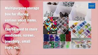 FreshDcart FDCJB2 Combo 36 Grid Cells Multipurpose Clear Transparent Plastic Storage Box