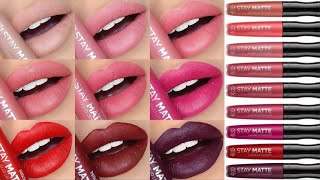 RIMMEL STAY MATTE LIQUID LIPSTICKS!! SWATCHES & REVIEW!!!