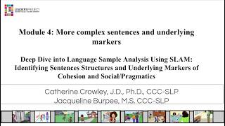Module 4: More complex sentences and underlying markers