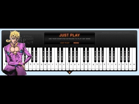 Fighting Gold Golden Wind Virtual Piano Jojo S Bizarre Adventure Youtube - 3 songs i can play in piano keyboard roblox by will gold