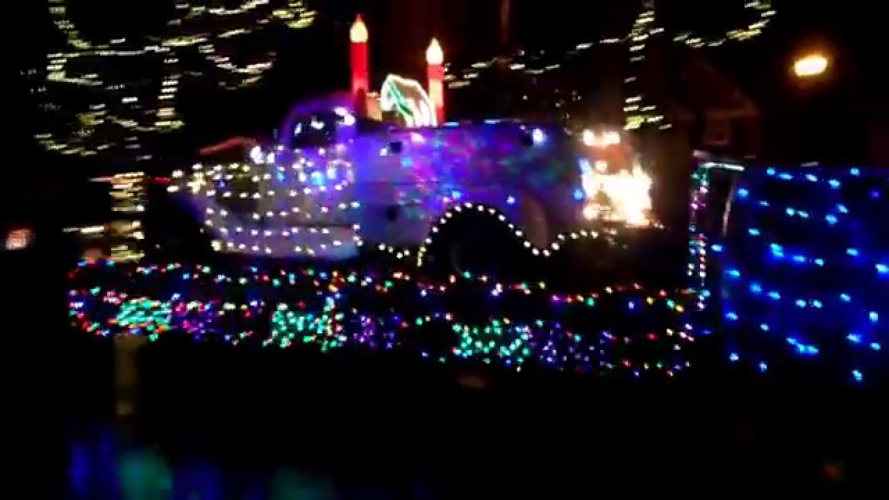Annual Christmas light truck parade YouTube