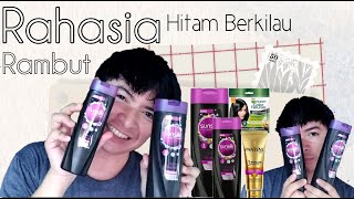 TERBAIK!!! RAMBUT HITAM BERKILAU BERKAT 3 PRODUK INI ! | SHAMPOO PENGHITAM RAMBUT