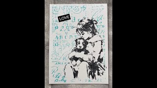 Andy Skinner Watercolour Sketches All You Need Is A Hug With Stamped Background