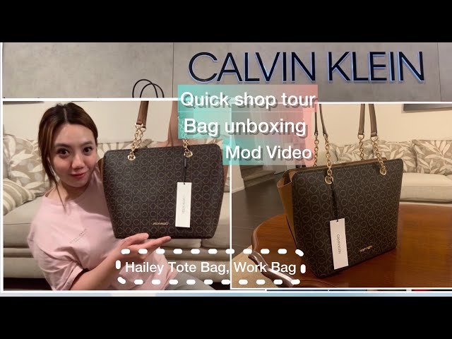 Calvin Klein, Bags, New Calvin Klein Hailey Signature Zip Top Chain Tote