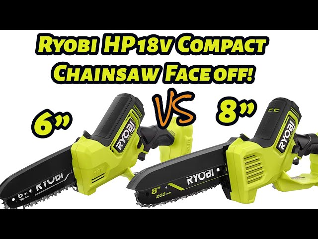 Ryobi 18v HP 8vs 6Pruning Chainsaw #diy #homedepot #chainsawman #electric  #power #arborist #life 