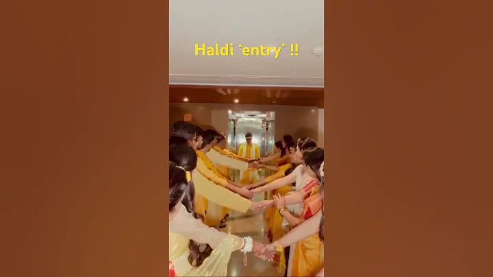 Haldi Entry in Haldi Ceremony #entry #haldiceremony #haldi #wedding #indiancultureandtradition