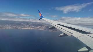 Tenerife South Airport TFS - 4k - approach from the north and landing G-JZHT Jet2 738 ex EMA 9/3/26
