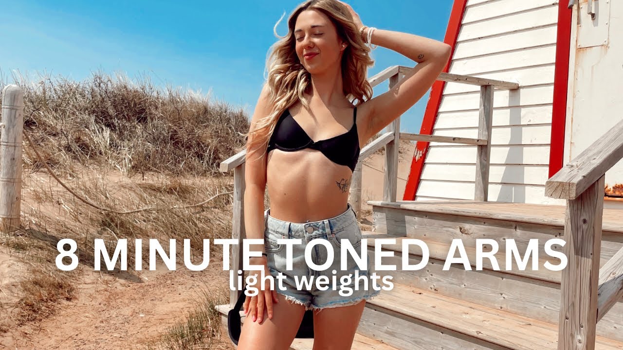 8 MINUTE TONED ARM WORKOUT summer shred challenge *quick at home arm