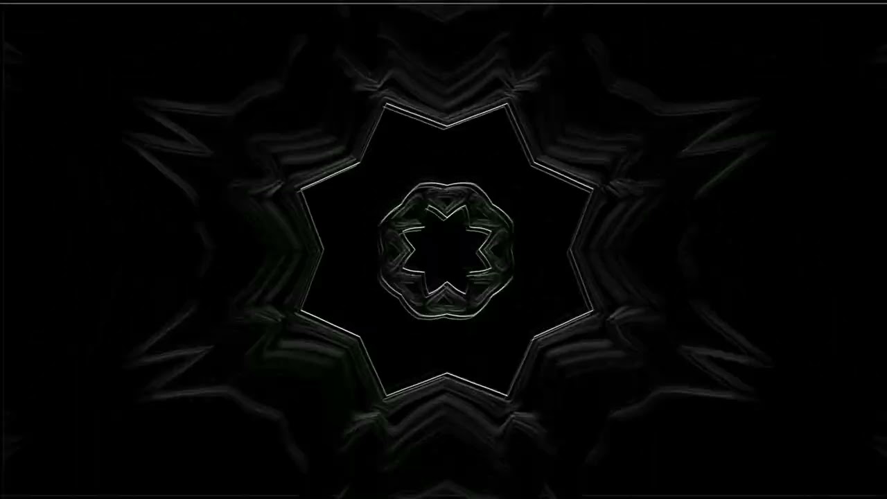 10 hours Black Star Mandala Neon Tunnel 4K UHD 60fps Screensaver VJ Clip