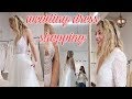 TRYING ON WEDDING DRESSES | come wedding shopping with me!