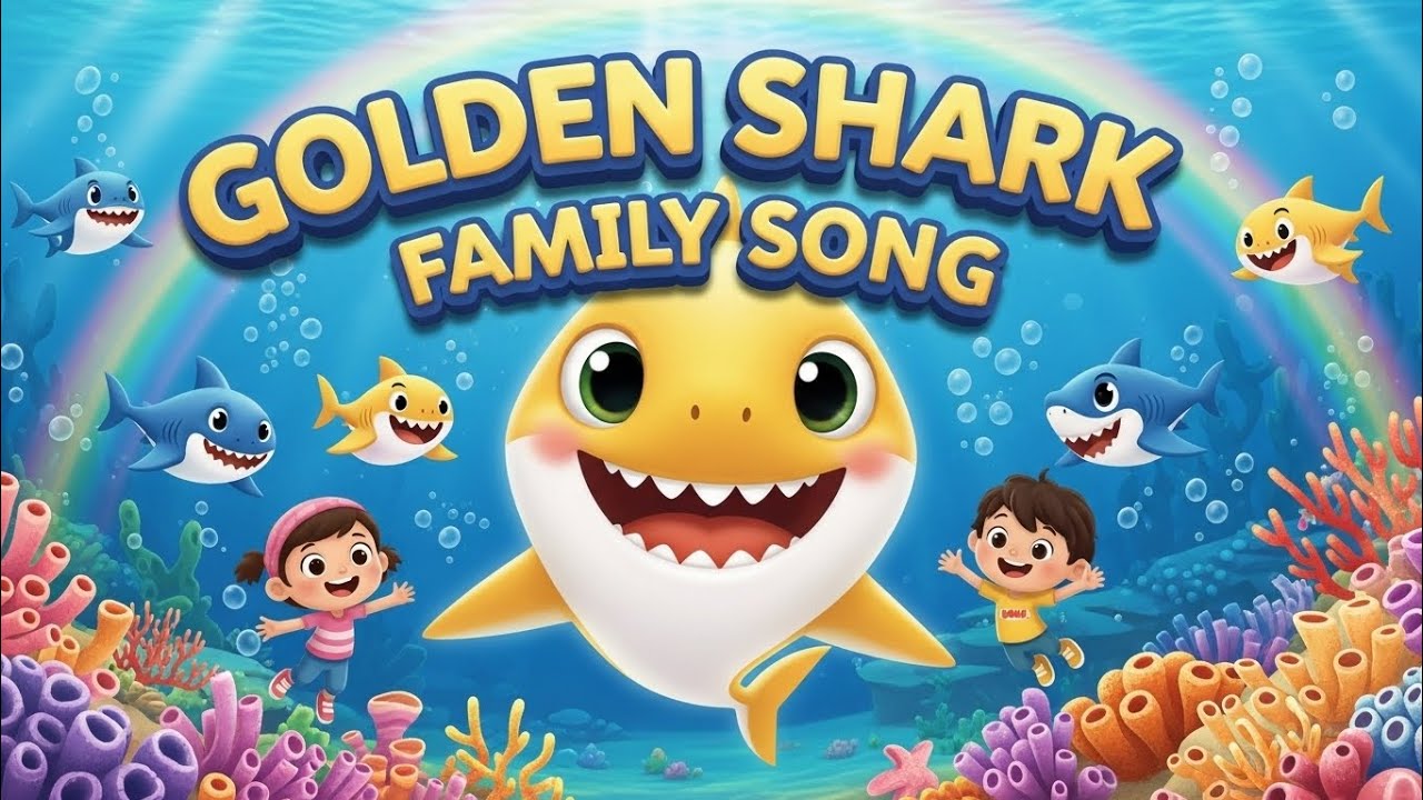 Golden Shark Song | Kids Rhymes| Golden kids studio 