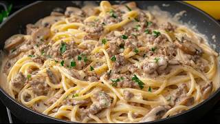 Utrolig lækker spaghetti på 15 minutter! En simpel og velsmagende pastaret til middag!