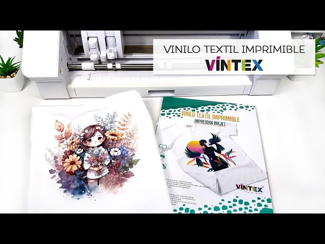 VINTEX - Vinilo Textil Imprimible 5 Láminas Tamaño A4, para Impresora  Injket, de 100% Poliuterano, Compatible con Print&cut y Tijeras, para  Prendas y Tejidos Oscuros y Claros, Grosor 120 Micras : : Oficina  y papelería