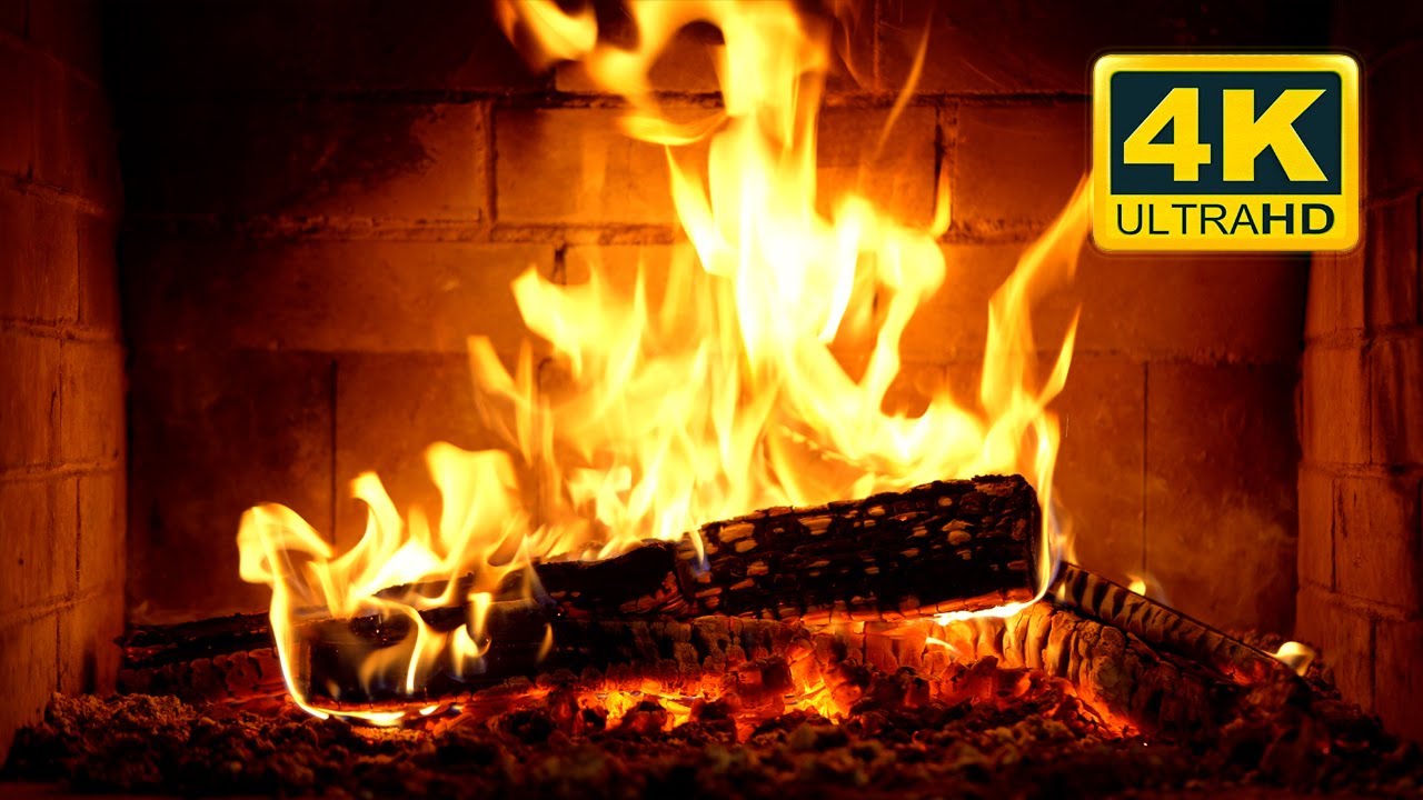 🔥 Christmas Fireplace 4K (12 HOURS). Fireplace (NO Music). Fireplace