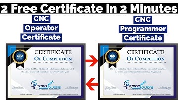2 Free Certificate in 2 Minutes | CNC Programmer | CNC Operator | Free Certificate