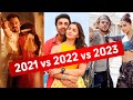 2021 vs 2022 vs 2023  top 10 most viewed indian songs of each year on youtube