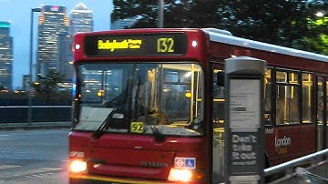 Dennis Dart SLF 10.2m/Plaxton Pointer on Route 132 at North Greenwich Station
