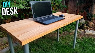 How to build and easy diy office desk or computer laptop desk, crafts
table, card even use as a dining room table. tools/supplies used tape
measure...